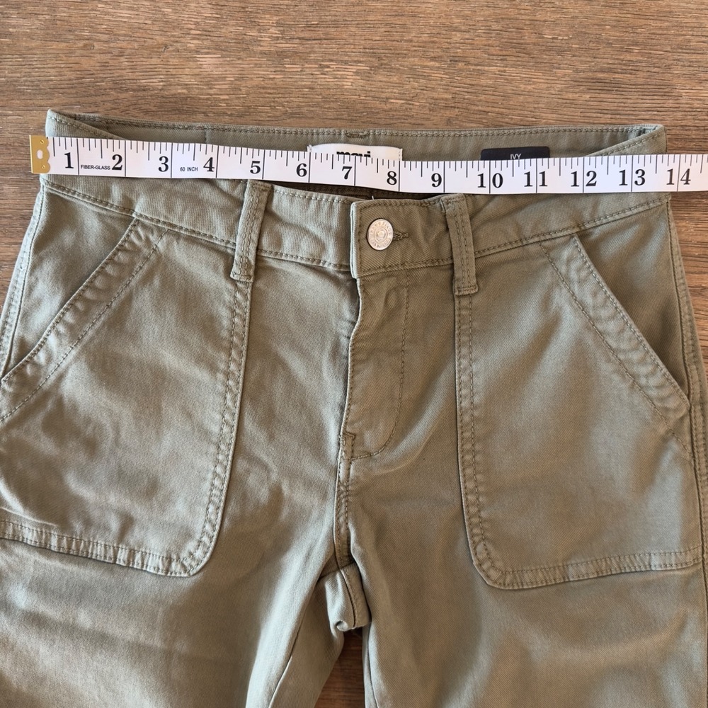 Mavi IVY Mid Rise Slim Cargo Jeans Pants Jogger-Khaki Green-Women Sz 25/28-Small - Picture 8 of 16